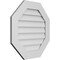 Ekena Millwork Octagonal Surface Mount PVC Gable Vent: Non-Functional, w/ 3-1/2"W x 1"P Standard Frame, 26"W x 26"H GVPOC26X2601SN - alternate 2